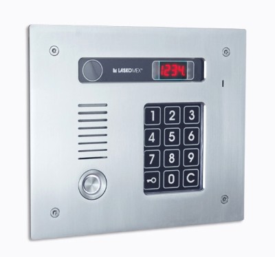 Panel domofonowy Laskomex CP-2513TP z czytnikiem kluczy Dallas (iButton), poziomy, stal nierdzewna