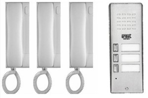 Miwi-Urmet 5025/3D zestaw domofonowy trzyrodzinny z unifonami Scaitel 1132