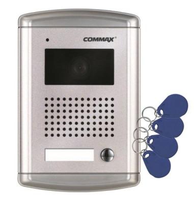 1-przyciskowy panel z kamerą i czytnikiem breloków RFID Commax DRC-4CANs/RFID