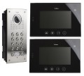 Dwurodzinny zestaw wideodomofonowy VIDOS - monitory 7 M670 i dwuprzyciskowy panel z szyfratorem, podtynkowy