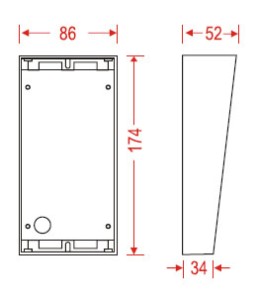 Ramka natynkowa dla 1 modułu Elfon D/170/P