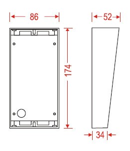 Ramka natynkowa dla 1 modułu Elfon D/170/P
