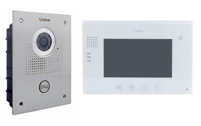 Jednorodzinny zestaw wideodomofonowy VIDOS - monitor 7 M670 i panel S551, podtynkowy