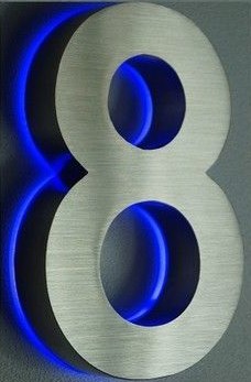 Podświetlana cyfra 3D na dom - "8"