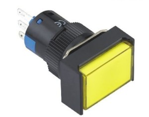 LAS1-AJ-11 przycisk 16 mm z główką prostokątną i podświetleniem