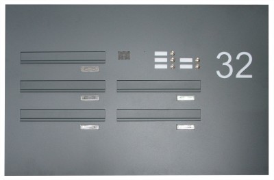 Przelotowa skrzynka pocztowa 5-wrzutowa SPO-5D z domofonem