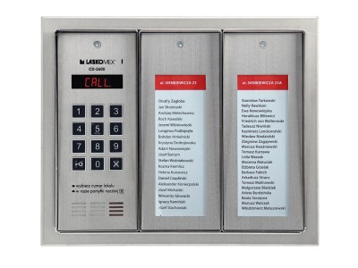Ramka podtynkowa Laskomex RAX-3-3H do panela CD-2600R i listy lokatorów