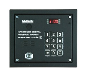 Panel domofonowy Laskomex CP-3103TP z czytnikiem kluczy Dallas (iButton), lakierowany proszkowo