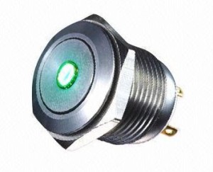 GQ16F-10D/J/..N wandaloodporny przycisk 16 mm z podświetleniem punktowym i główką płaską