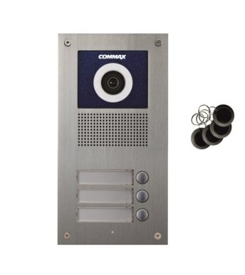 Commax DRC-3UC/RFID, 3-przyciskowy panel z kamerą i czytnikiem RFID