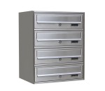 Skrzynka pocztowa Eurobox 4-wrzutowa GH-V14S stal nierdzewna