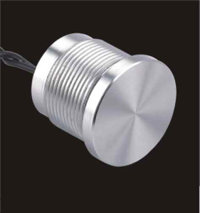 Przycisk piezo 19 mm płaski PS193P10Y-1 aluminium