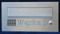 Skrzynka na listy z domofonem i wyciętym napisem VERONA-1 niska stalowa