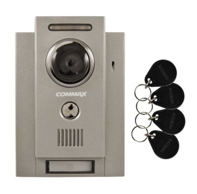 Commax DRC-4CHC/RFID, 1-przyciskowy panel z kamerą i czytnikiem kluczy RFID