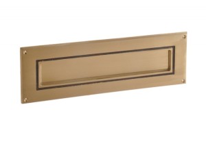 One-sided letterplate PO-000, polished brass