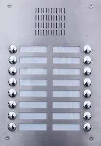 Panel domofonowy AS-16/U z 16 przyciskami, dwurzędowy