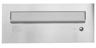 Skrzynka na listy z modułem domofonu WERBENA-1 niska stalowa, szeroki wrzut 325 mm