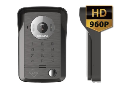 Commax DRC-40DKHD, 1-przyciskowy panel z kamerą HD 960p, szyfratorem i czytnikiem Mifare