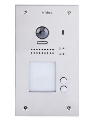 2-przyciskowa stacja bramowa z czytnikiem zbliżeniowym VIDOS DUO S1202A-2, podtynkowa