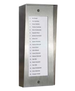 Lista lokatorów Cyfral stal nierdzewna LL-3000, natynkowa