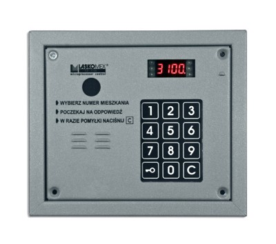 Panel domofonowy Laskomex CP-3103R z czytnikiem zbliżeniowym RFID, lakierowany proszkowo