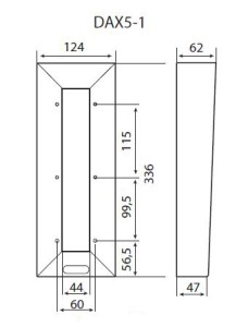 Obudowa natynkowa Laskomex DAX-5-1 do panela CD-4000