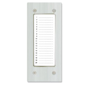 Panel informacyjny (lista lokatorów) Laskomex NP-2512 pionowy, do paneli stalowych