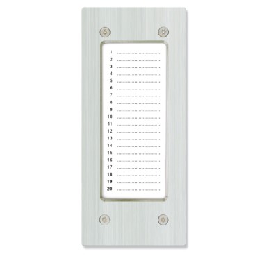 Panel informacyjny (lista lokatorów) Laskomex NP-2512 pionowy, do paneli stalowych