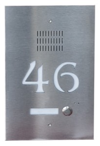 Panel domofonowy APS-1 z wyciętym numerem