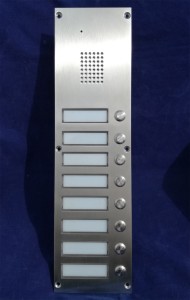 Panel domofonowy wąski dla 8 użytkowników