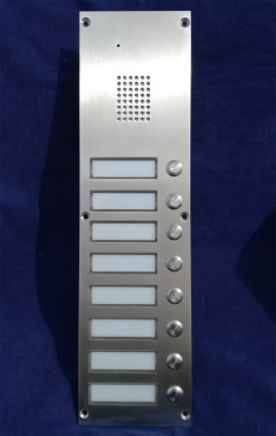 Panel domofonowy wąski dla 8 użytkowników