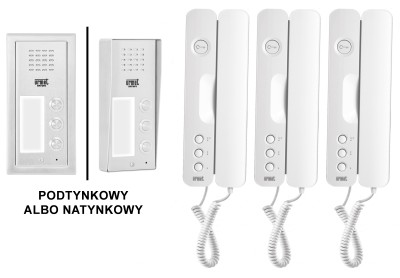 Miwi-Urmet ELITE 6025/PR3-403 zestaw domofonowy trzyrodzinny