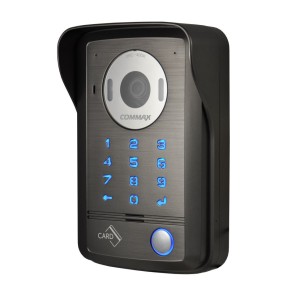 Commax DRC-40DK, 1-przyciskowy panel z kamerą, szyfratorem, czytnikiem Mifare i dwoma przekaźnikami