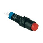 LAS4Y-11Z bistabilny przycisk 8 mm z główką okrągłą i podświetleniem