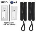 Miwi-Urmet ELITE 6025/442-RF zestaw domofonowy dwurodzinny z czytnikiem RFID