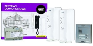 Miwi-Urmet SET-KOM-MIRO zestaw domofonowy dwurodzinny Sinthesi S2/MIRO z interkomem