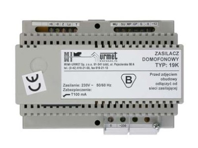 Wzmacniacz domofonowy analogowy Miwi-Urmet 19K1 z interkomem