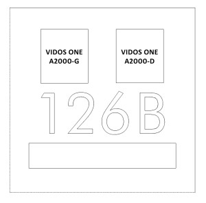 ZESTAW: skrzynka na listy VERONA z wyciętym napisem i kamerą wideodomofonu IP Vidos One, szyfrator