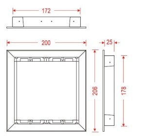 Ramka podtynkowa Elfon R2/170/P dwumodułowa