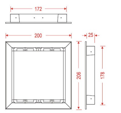 Ramka podtynkowa dla 2 modułów Elfon R2/170