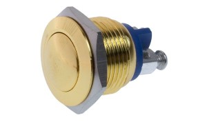 GQ16B-10/G wandaloodporny przycisk 16 mm z główką sferyczną, złocony