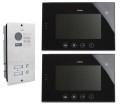 Dwurodzinny zestaw wideodomofonowy VIDOS - monitory 7" M670 i panel S602, podtynkowy