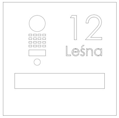 ZESTAW: skrzynka na listy VERONA z wideodomofonem jednorodzinnym IP DoorBird i z wyciętym napisem