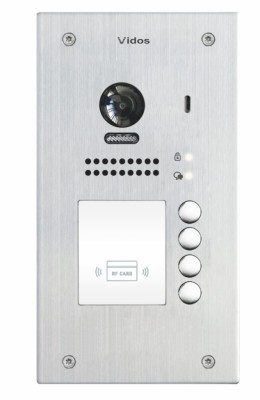4-przyciskowa stacja bramowa z czytnikiem zbliżeniowym VIDOS DUO S1204A-2, podtynkowa