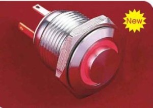 GQ16H-10E/JL../S wandaloodporny przycisk 16 mm z podświetleniem pierścieniowym i główką wystającą