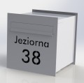 Duża przelotowa skrzynka na listy z napisem