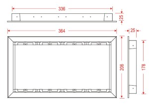 Ramka podtynkowa Elfon R4/170/P czteromodułowa