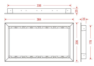 Ramka podtynkowa dla 4 modułów Elfon R4/170