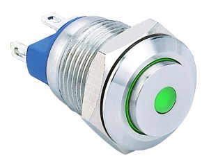 GQ12-AH-10D/xJ/.../S wandaloodporny przycisk 12 mm z podświetleniem punktowym i główką wystającą