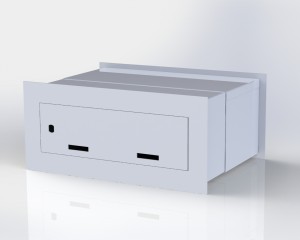 Skrzynka na listy WERBENA PLUS z domofonem i miejscem na zamek szyfrowy, szeroki wrzut 325 mm